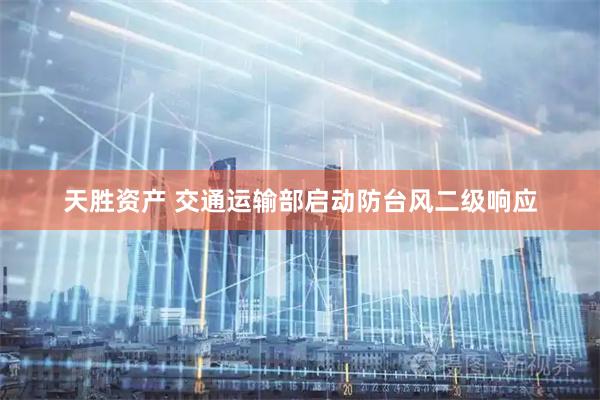 天胜资产 交通运输部启动防台风二级响应